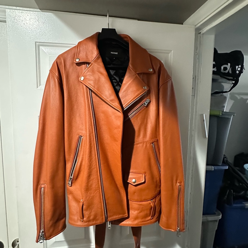 Mackage leather biker jacket